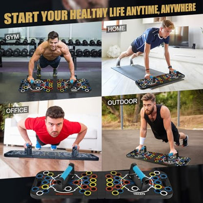 Push Up Board Foldable Adjustable Pushup Bar 56 in 1 Exercise Fitness Workout for Muscle Max Strength Training for Men Women Home Gym Equipment