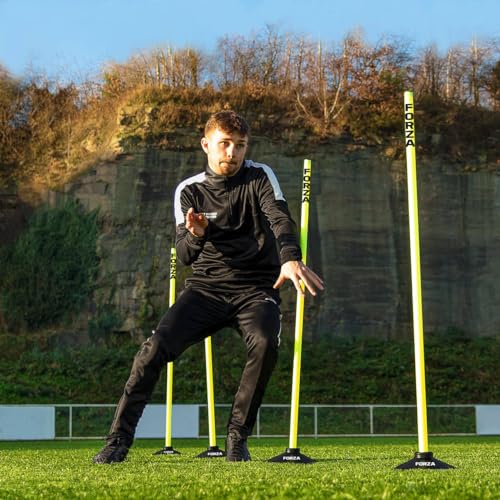 FORZA Pro Adjustable Hurdle Set | Speed & Agility Training with Rubber Bases or Ground Spikes for Extra Stability [4ft or 5ft]