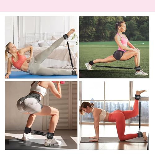 Hip Thrust Belt for Weights and Ankle Resistance Bands With Cuffs for Working Out,Hip Thrust Belt for Dumbbells Heavy, Kettlebells, Plates,Hip,Leg and Booty Builder, Glute Bridge Band