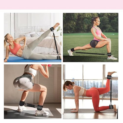 Hip Thrust Belt for Weights and Ankle Resistance Bands With Cuffs for Working Out,Hip Thrust Belt for Dumbbells Heavy, Kettlebells, Plates,Hip,Leg and Booty Builder, Glute Bridge Band