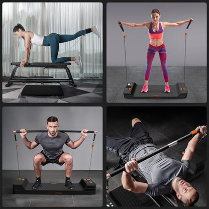 Apollo Board Mini: 150lb Resistance Smart Cable Machine, Functional Trainer for Full Body Workouts, Full Body Strength, Digital Home Gym Equipment with Free App includes Accessories, Orange