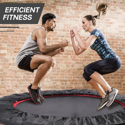 Rebounder Trampoline for Adults, 40"/50" Foldable Spring Fitness Trampoline - 450 lbs Capacity, Quiet & Stable Indoor/Outdoor Exercise Equipment for Cardio Workout - size: 40 IN