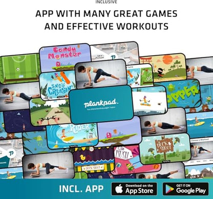 PRO Get fit Playing Games & Workouts; Plank & Balance Board with free iOS/Android App & 10 Games; Dynamic Abs & Core Fitness Training; Only 3 Minutes a Day.