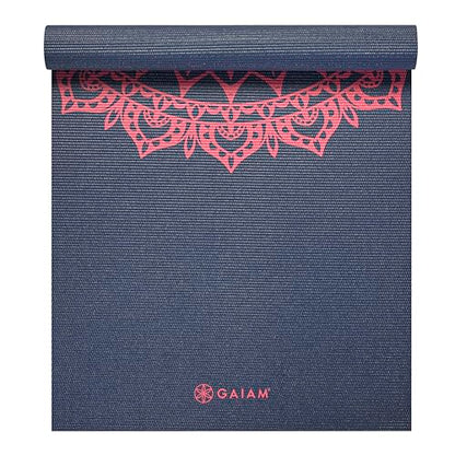Gaiam Print Yoga Mat, Non Slip Exercise & Fitness Mat for All Types of Yoga, Pilates & Floor Exercises