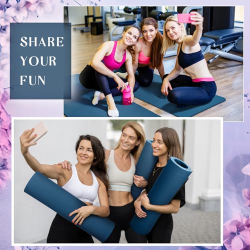 Timgle 6 Pcs 10mm Thick Yoga Mat Bulk 68 x 24 Inches Anti-slip Tear-resistant Exercise Mat Adult Gym Mats for Fitness, Stretching, Workout and Studio, Outdoor Yoga, Pilates