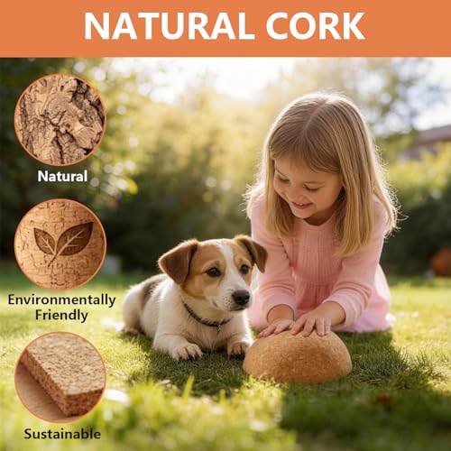 Cork Balance Board Hemisphere, 6" Half Ball Trainer for Adults & Kids, Portable Fitness Balance Ball for Physical Therapy, Yoga & Pilates, Sustainable Natural Cork