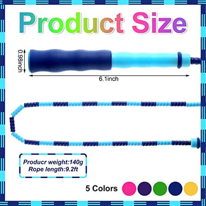 20 Pack Jump Ropes for Adults Kids, 9.2 ft Adjustable Length Free Segmented Skipping Rope Bulk for Field Day Game, Soft Beaded Jumping Ropes for Women Men Exercise Weight Loss