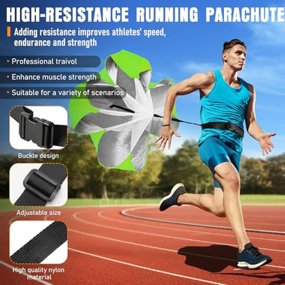 Agility Ladder, Agility Speed Training Equipment Set, 20ft Speed Ladder, 12 Soccer Cones, 4 Hurdles, Jump Rope, Running Parachute, Soccer Football Basketball Training Equipment Accessories