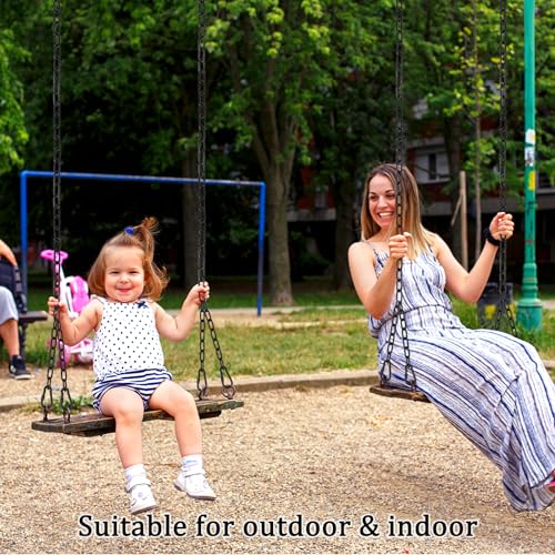 Hanging Swing Chain, 4 Pack 25 Inch 440 Pounds Capacity Heavy Duty Hammock Hardware Kit for Swing Chair, Punching Bag, Hammock, Indoor & Outdoor Gym Accessories (Black)