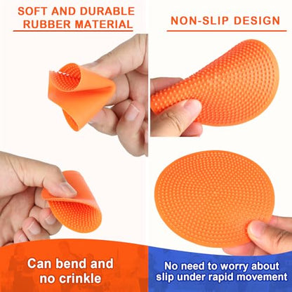4inch & 9inch Poly Spots Spot Markers for Gym Floor, 12/24 Pcs Flat Cones Non-Slip Rubber Floor Dots Agility Markers for Soccer Basketball Sports Speed Training, Dance, Classroom Activities - style: 24Pcs 4 inch Orange