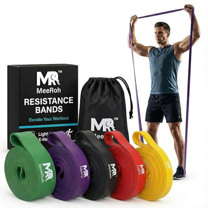 MeeRoh Pull Up Assist Band – Heavy Duty Resistance Band for Pull Ups – Premium Calisthenics Equipment for Home Gym – Assisted Pull Up Bands for Strength Training, Mobility & Pullup Bar Doorway Use