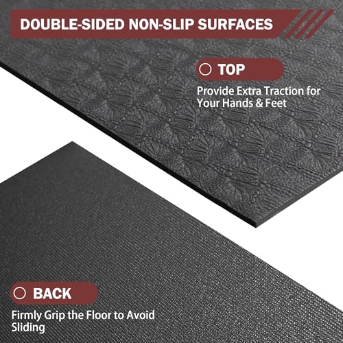Stepwaver Extra Large Exercise Mat, 6'x4'/ 7'x5'/ 8'x5'/ 9'x5'/10'x5' (6mm) - size: 6'×4'×0.25"