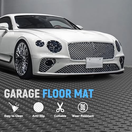 4x20 FT Garage Floor Mat, 2.8mm Thickened Diamond Plate - color: Gray, size: 4x20 FT