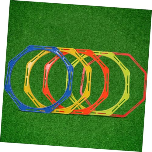KESYOO Agility Rings for Football Training 4 Units 36 cm Yellow Orange Blue Green Material PP Portable for Speed Exercises and Coordination