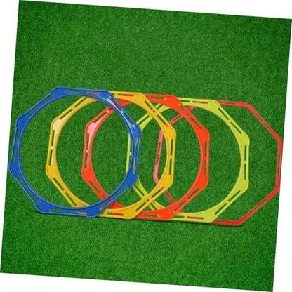 KESYOO Agility Rings for Football Training 4 Units 36 cm Yellow Orange Blue Green Material PP Portable for Speed Exercises and Coordination