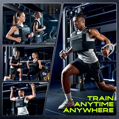 Adjustable Weighted Vest for Men Women, 20lb 30lb 45lb 60lb Weight Vest with 20 Removable Weights, Heavy Duty Running Vest with Reflective Strips for Walking Strength Training Calisthenics - size: 20 lbs-Sandbags
