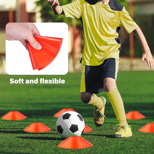 Agility Hurdles Training Equipment - Speed Hurdles and Soccer Cones with Carrying Bag for Soccer, Football, and Track Drills, Ideal for Athletes Speed and Agility Training - style: 10 PCS