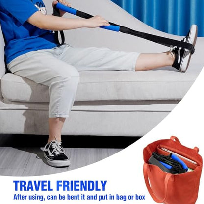 42 Inch Leg Lifter,Leg Lifter After Hip Replacement with Large Foot Loop,Mobility Aid for Disables and Elderly,Leg Lifter Strap for Knee Replacement Recovery Aids(Black) - color: Black