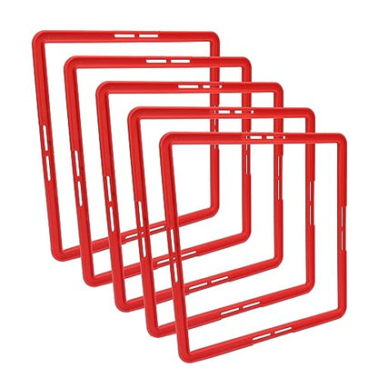 5 Pcs Agility Training Rings, Speed Agility Rings for Basketball Football Soccer, Multifunctional Quadrilateral PP Training Equipment with Carrying Strap for Indoor