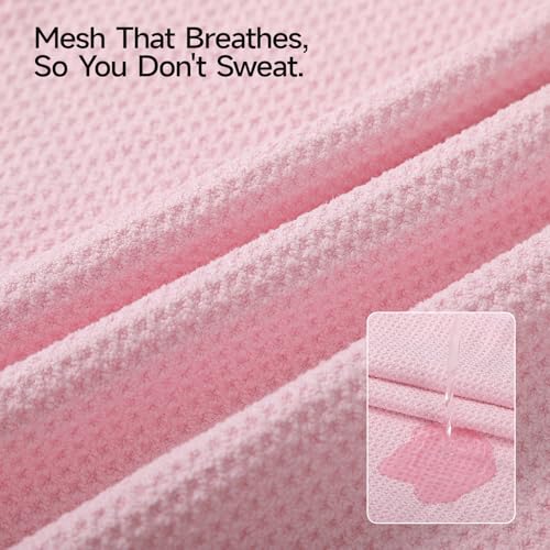 REDKISS 4 Pack Microfiber Gym Towels, Quick-Dry Sweat Towels for Workout, Yoga & Running, Soft Breathable, 39" x 16" - color: Pink/Light Blue/Green/Light Purple