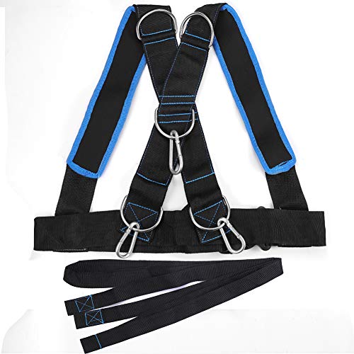 Youth Sled Vest Harness,Tire Pulling Harness Workout Training Sled Vests Sports Training Harness for Small Women and Children - color: Small for kids Blue