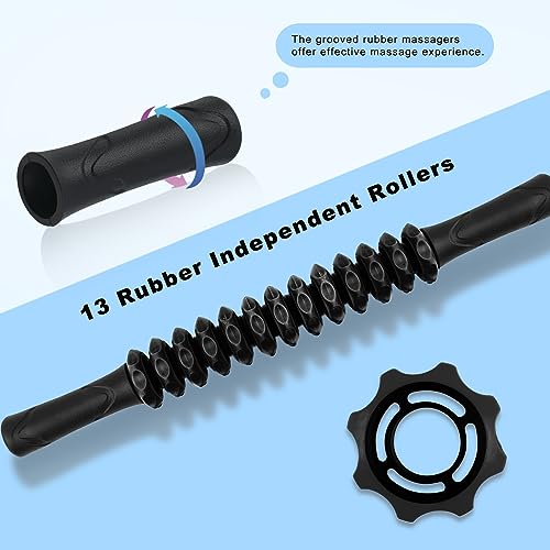 ZanLLW Muscle Roller Stick, Deep Tissue Massage Stick for Athletes, Therapy Muscle Stick for Runners, Lipo Stick for Relief Muscle Soreness, Fascia, Trigger Points, Help Calf, Leg, Back Recovery
