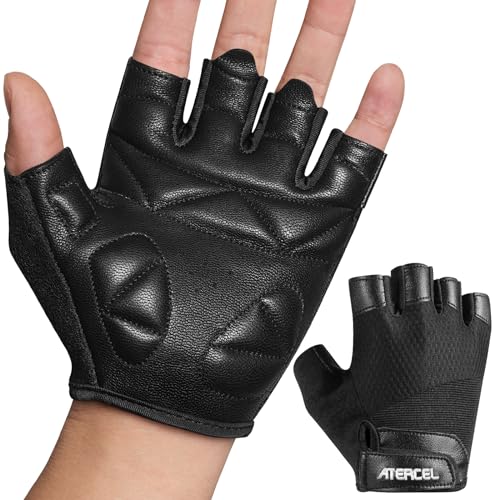 ATERCEL Premium Leather Workout Gloves, Ideal for Men and Women, Suitable for Weightlifting, Gym, Cycling - size: X-Small