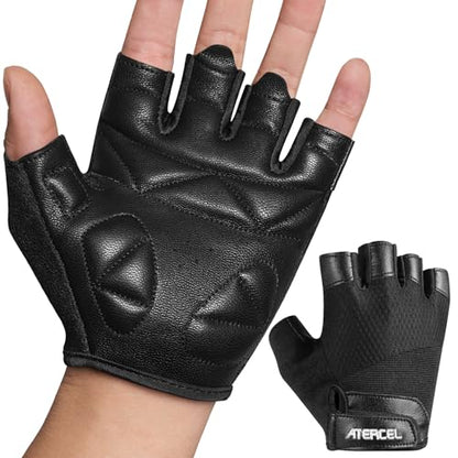 ATERCEL Premium Leather Workout Gloves, Ideal for Men and Women, Suitable for Weightlifting, Gym, Cycling - size: Small