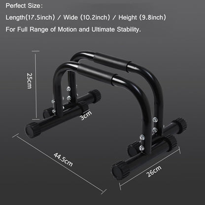 Parallettes Bars,Push Up Bar For Floor L-sit & Dip, Heavy-Duty No Wobbling Parallel Bars Stand For Handstands, Gymnastics Workout Stands Dip Bars for Home Calisthenics Equipment, Black