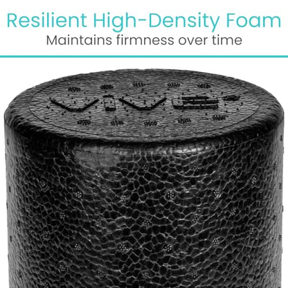 Vive High Density Foam Roller (12 inch) - Large Foam Roller for Exercise, Physical Therapy, Yoga, Pilates, Stretching - Pain Relief Massager for Trigger Point, Deep Muscle Massage, Myofascial Release