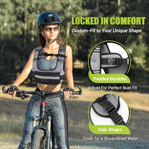 Adjustable Weighted Vest for Women, 6-12lb U-Shaped Weight Vest with 6 Iron Sand Bags, Rucking Vest with Extended Shoulder Pads & Plus Pockets for Running, Walking and Strength Training