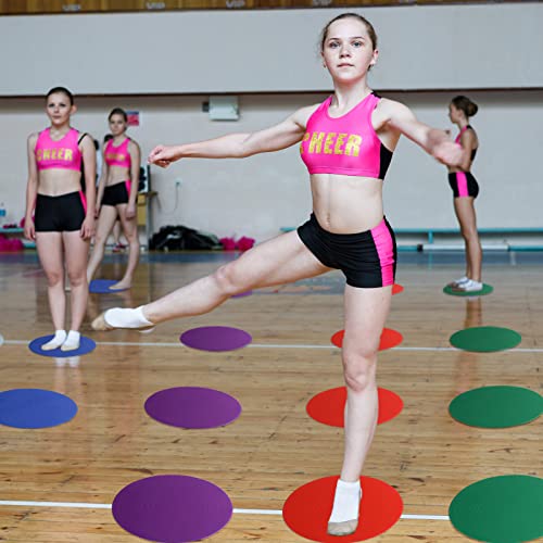 9 Inch Poly Vinyl Spot Markers TPE Floor Spot Dots Non Slip Flat Field Cones Poly Dots Agility Markers for Gym Floor Exercise Dance Speed Agility Training