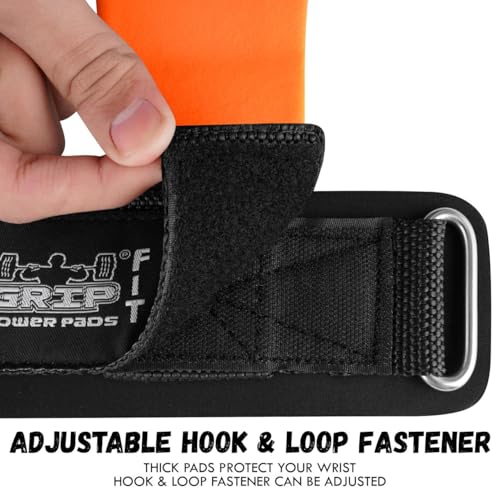 Weight Lifting Rod Hooks Heavy Duty Wrist Wraps Power Weight Lifting Training Gym Grips Straps Set of 2