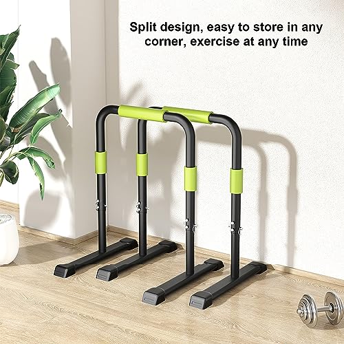 Dip Station Adjustable Dip Stand Heavy Duty Dip Bar, 550LBS Loading Capacity, Parallel Bars for Home And Gym Workout, Calisthenics, Strength Training