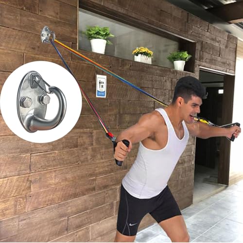 Heavy Duty Fitness Workout Resistance Band Wall Anchor and Wall Anchor Screw Fittings Suitable for Strength Training Physical Exercises in Home Gyms
