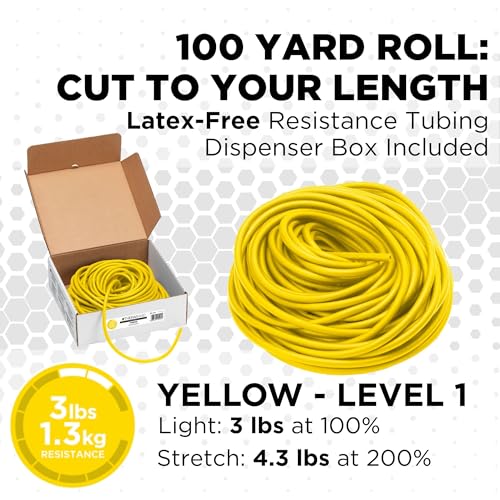 THERABAND Resistance Tubing, - color: Level 1 / Light - Yellow