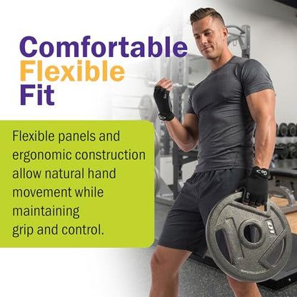 GoFit Xtrainer Cross Training Gloves for Men – Diamond-Tac Palm Workout Gloves for Weightlifting, Pull-Ups – Large, GF-CT-LG