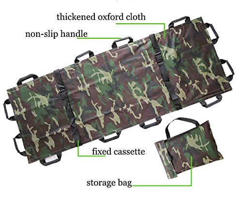 Waterproof Portable Stretcher - Soft Folding Emerncy Stretcher with 12 Handles for Hospitals, Sports Venues & Ambulance - Lifesaving Transfer Board - size: B