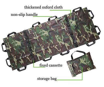 Waterproof Portable Stretcher - Soft Folding Emerncy Stretcher with 12 Handles for Hospitals, Sports Venues & Ambulance - Lifesaving Transfer Board - size: B