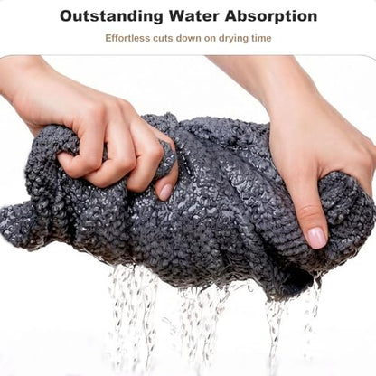 2 Pack Bath Towel Set, Waffle Bath Towel Set, Super Soft Highly Absorbent, Sturdy Quick Drying Towels for Bathroom, Gym, SPA, Yoga (2 Piece 30" x 60", 1Grey+1Purple)