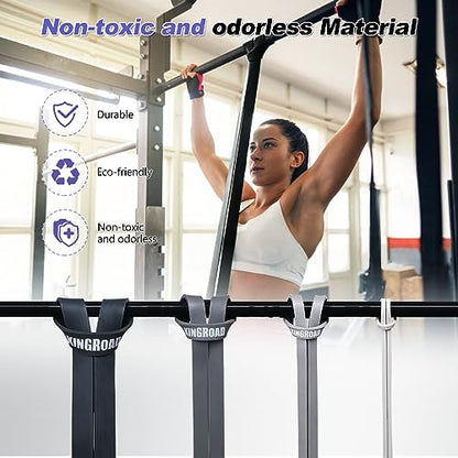 Resistance Band Pull Up Assistance Bands Sets Resistance Heavy Duty Exercise Stretch Fitness Bands for Stretching Power Lifting Workout Training with Instruction Guide