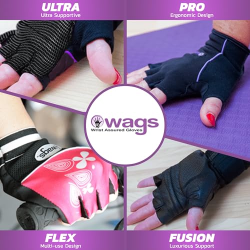Wrist Assured Gloves - Slim Gel Pad & Absorbent Inner Liner, Workout Gloves for Women & Men, Yoga & Pilates - size: Large