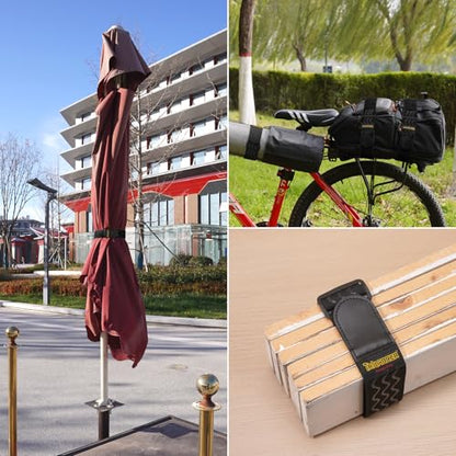 Trilancer Elastic Cinch Straps with Anti-Slip Strips, 32 "x 2" (4 Pack) Multipurpose Hook and Loop Bundling Straps for Hose, Cords, Bike, Luggage, Camping, Yoga Mats - size: 32"(4 pcs)