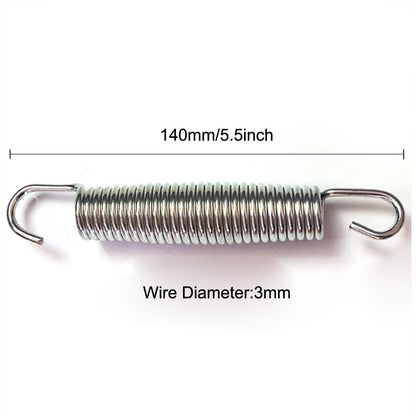 6 Pack Trampoline Springs Replacement 5.5 Inch Heavy Duty Stainless Steel Fitness Rebounder Extension Spring for Outdoor Trampolines Recreational Indoor Exercise Trampoline Mini Trampoline