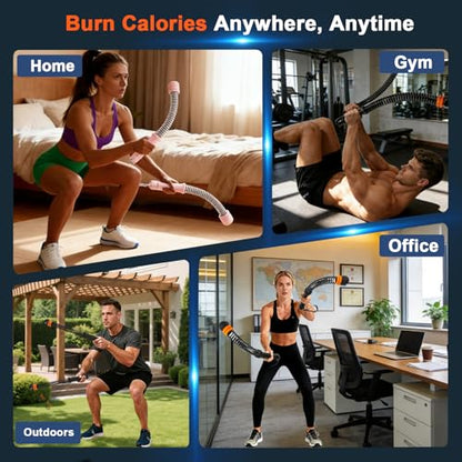 Ropeless Battle Ropes,Weighted Cordless Battle Ropes for Home Gym, Portable Full Body HIIT Cardio & Arm Strength Training, Low-Impact Fitness Exercise Heavy Gear for Men & Women