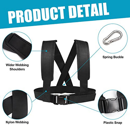 Sled Harness Workout Resistance and Assistance Trainer Physical Training Resistance Rope Kit Improving Speed, Stamina and Strength - color: 6.6FT