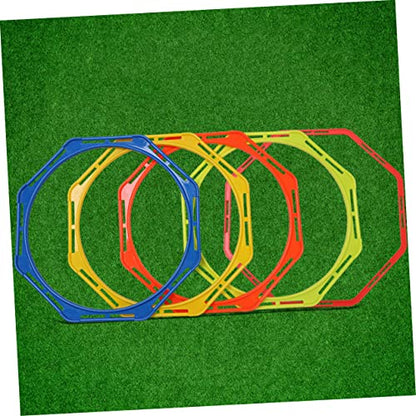 Agility Rings 4 Pack Pp Material Hexagon Training Rings for Soccer Hurdles Basketball