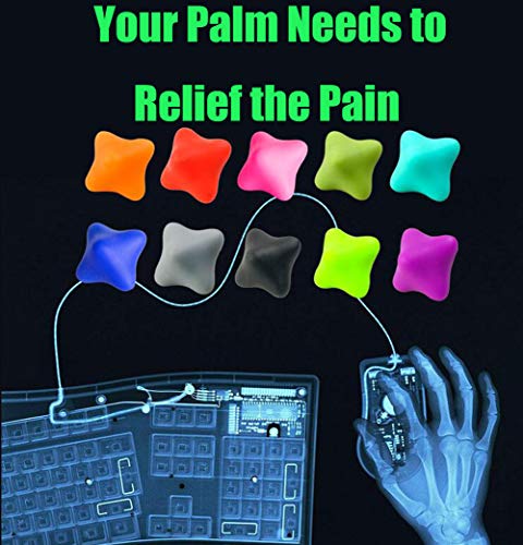 Hand Massage Exercise Therapy Balls-Deep Tissue Trigger Point Self Massage Rehab Reflexology Ball Arthritis Pain Relief Workout for Hands Palm Back Foot Shoulder Body Leg 2PCS(Pack of Two)