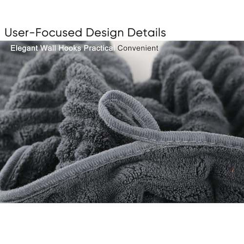 Luxury 3-Piece Quick-Dry Bath Towel Set – Ultra Soft Microfiber Towels for Bathroom, Pool, Gym & Travel – Elegant Twill Design(14”x 29.6”) - color: 1darkgrey+1lightgrey+1coffee