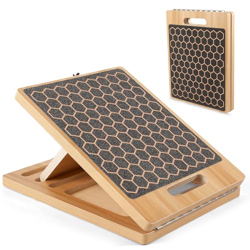 Slant Board for Calf Stretching | Adjustable Portable Wooden Incline Board | 300 Lbs Weight Capacity | Calf Stretch Wedge for Leg, Knees, Heel, Ankle & Stretching